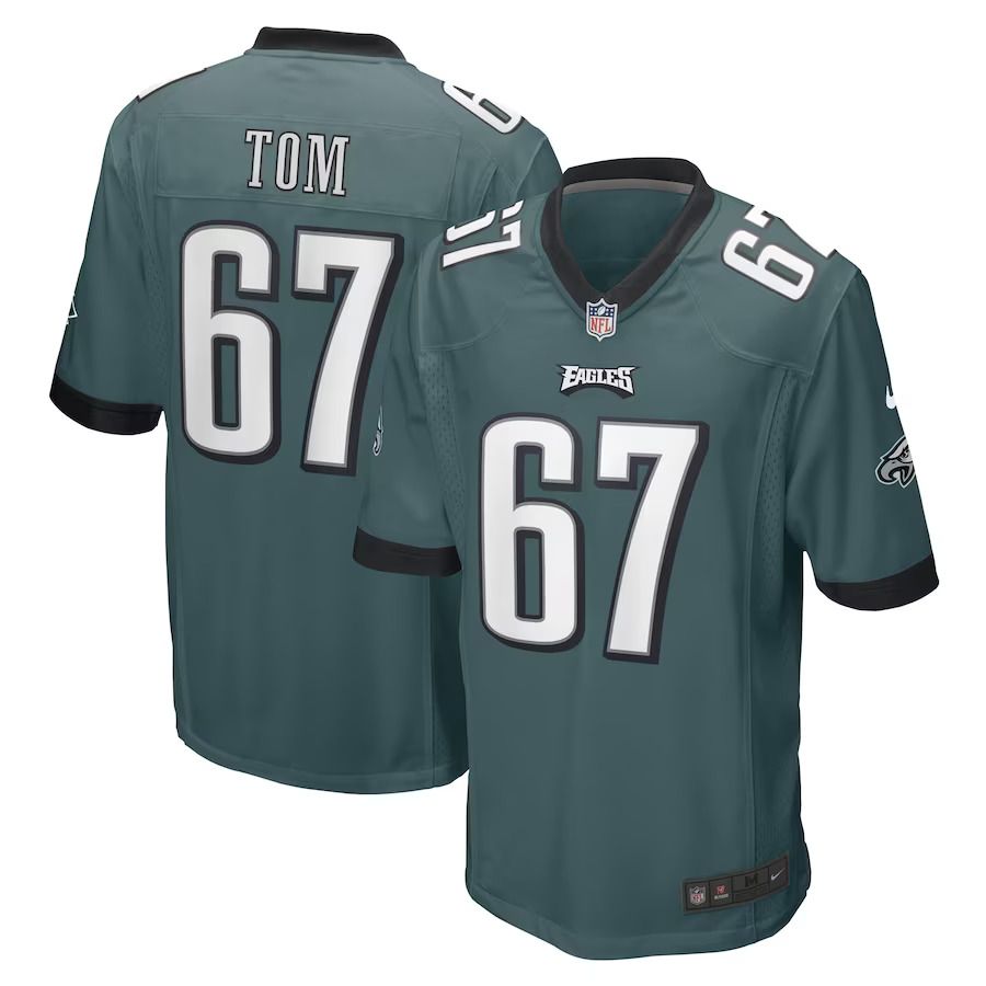 Men Philadelphia Eagles #67 Cameron Tom Nike Midnight Green Game Player NFL Jersey->philadelphia eagles->NFL Jersey